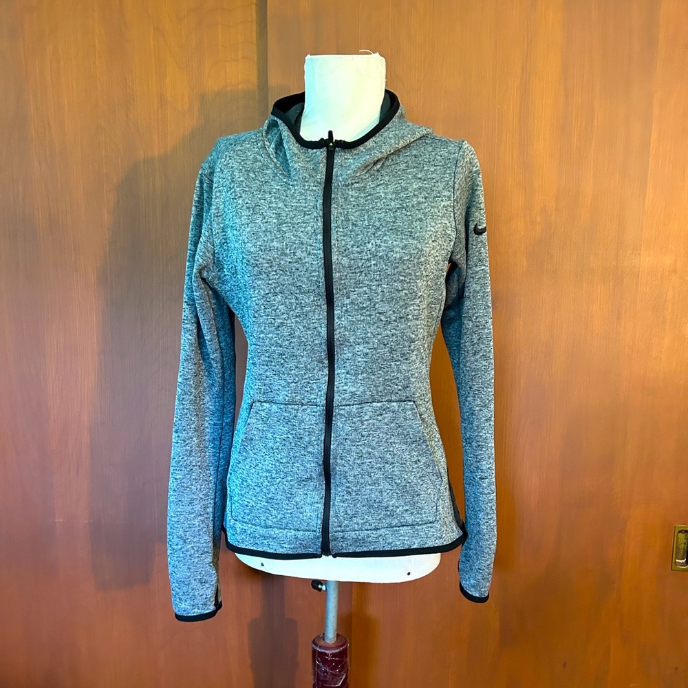 Nike gray zip up hoodie